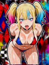 Adult Anime Waifu DC Harley Quinn 6" Vinyl Sticker