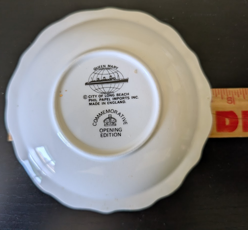 ~ 1971 ~ Queen Mary SoCal ~ 4-1/2" Schmuckschale ~ Gedenkausgabe zur Eröffnung - Bild 2 von 5