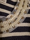 LADIES COLDWATER CREEK OPEN FRONT BLAZER  NAVY&WHITE STRIPE BEADED NECKLINE EUC — photo 3
