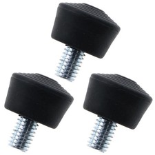 3 PCS Anti Slip Rubber Tripod Feet Spike 3/8 Inch Photography Mount Black