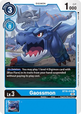 Gaossmon BT10-018 C Xros Encounter Digimon TCG