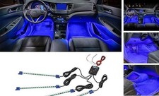 4pc Blue LED Interior Footwell Underdash Neon Lighting Kit for Cars  Trucks