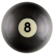 SRS 8 Replacement 2-1/4 Pool Ball Solid Black