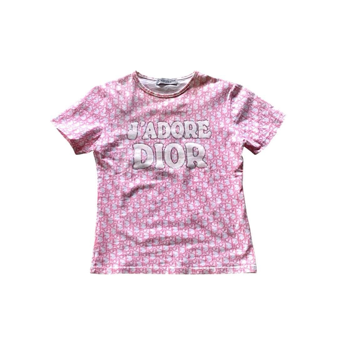 美品　Dior J'ADORE DIOR 半袖Tシャツ ピンク Christian Dior（クリスチャン・ディオール） ジャドール J'ADORE DIOR