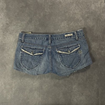 Miss Me straight Shorts US 30 (S) Blau 2000s vintage style rare backprint A090