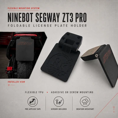 Ninebot Segway ZT3 Pro Kennzeichenhalter — Klappbares TPU-Flex - Bild 1 von 3