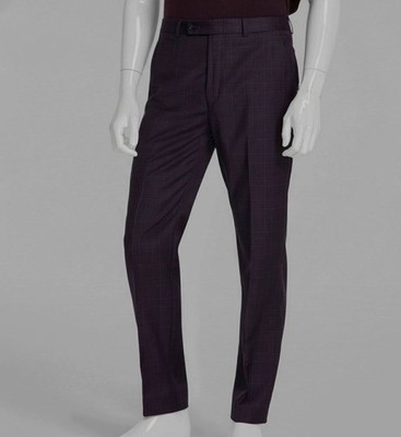 mens purple plaid dress pants Cigar Couture Men's Plaid Pants Violet SL-4231