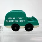Fisher Price Little People Sesame Street Garbage Sanitation Truck Vehicle VTG