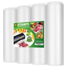 (Total 200Feet) 8x50 Rolls 4 Pack Vacuum Sealer Food Bags Rolls with BPA Free...