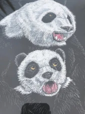 Vintage Gerene Reed Panda Print 20.5"x17" Under Glass Cute 7/100 Limited Edition