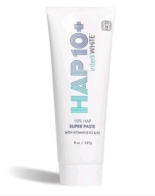 intelliWHiTE HAP10+ Super Paste Vitamin K2 & D3 10% HAP Toothpaste 8 oz Sealed