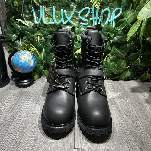 Harley Davidson Men's Faded Glory Skull Waterproof Motorcycle Boots Black Sz 13 - Afbeelding 2 van 10