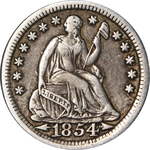 1854-P Seated Liberty Half Dime
