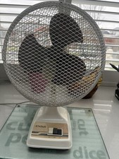 Status 23cm Portable Oscillating Desk Fan White 2 Speed Control Super Quiet