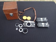 Kodak Ektra 35mm Rangefinder Camera BODY PARTS / REPAIR w/ Leather Case