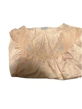 NWT VTG Vanity Fair Nightgown Pinkish Peach Color Lounge Dress XXL Made In USA