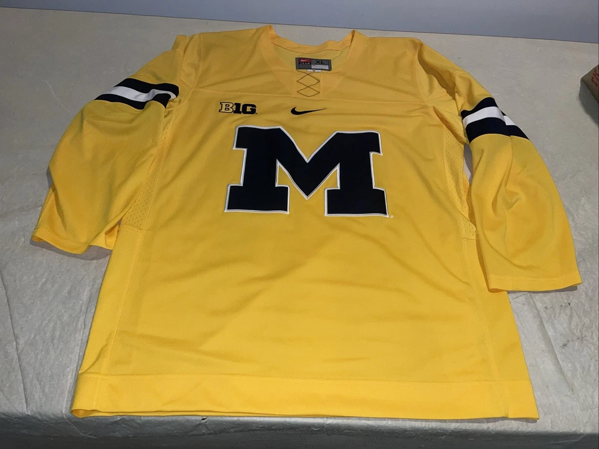 Maillot Réversible Vintage Michigan Wolverines Sand Knit – Taille L, Bleu Maïs, USA