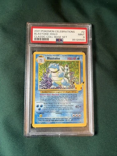 2021 POKEMON CELEBRATIONS CLASSIC COLLECTION  #2 BLASTOISE-HOLO PSA 9