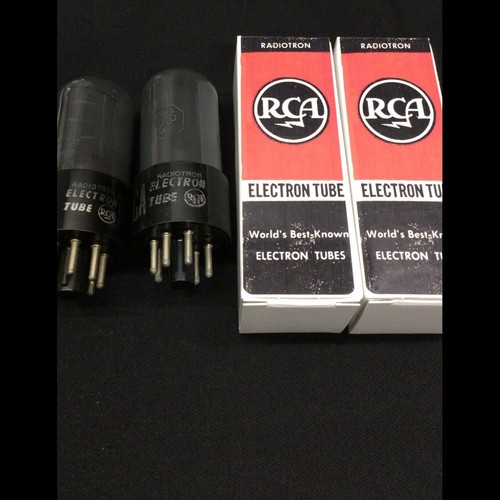 NICE PAIR RCA 6V6GT Smoked Glass Amplifier VINTAGE Vacuum Tubes TESted L.9482