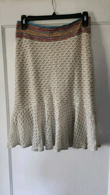 CECILIA PRADO Multicolored Katie Knit Skirt Women Sz Large Petite