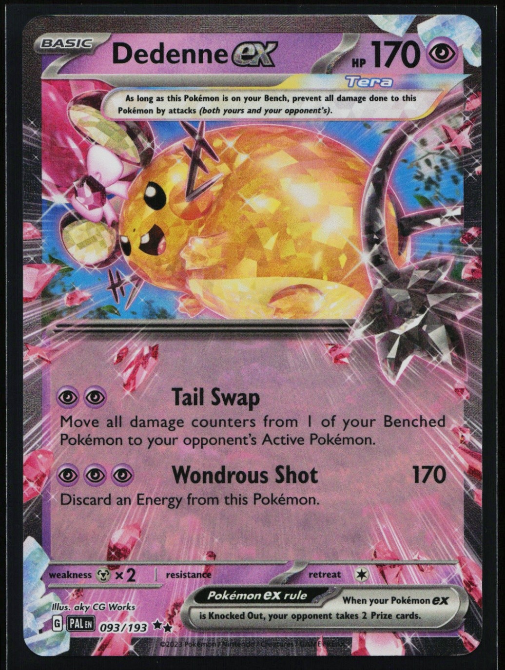 Dedenne ex Double Rare SV02: Paldea Evolved 093/193 NM 400