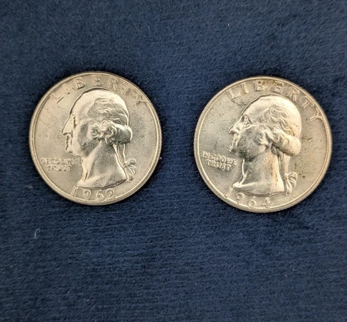 Quarters 1964 1962 Washington Silver