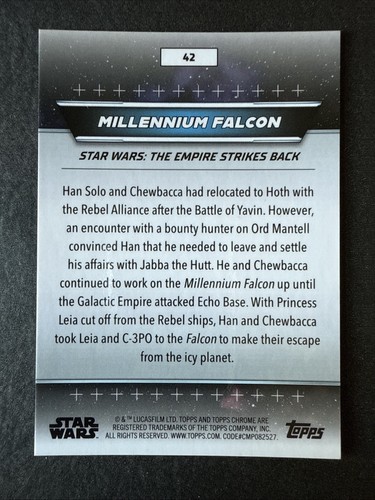 2024 Topps Star Wars Hyperspace Millennium Falcon Hyperlanes Refractor /25 #42 - Bild 3 von 3