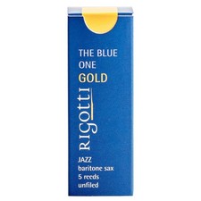 RG5.JSB-3M Rigotti Baritone Saxophone Reed, Gold Jazz Cut, 3 Medium, 5-pack