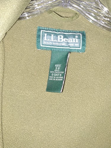LL Bean Fleece Sweater kids S/8 green (B8) - Picture 2 of 10
