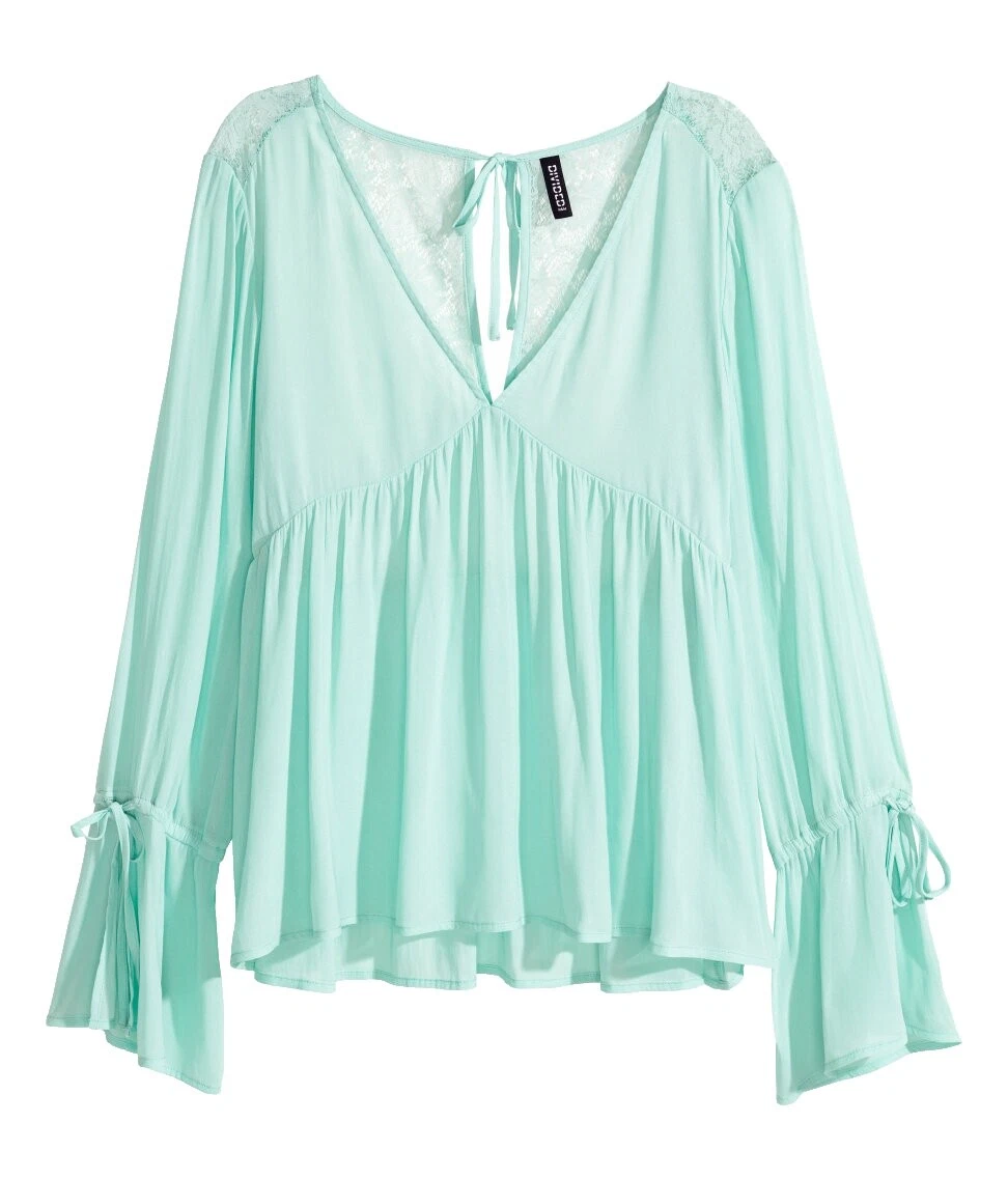 Блузки однотонные разделители H&M для женщин