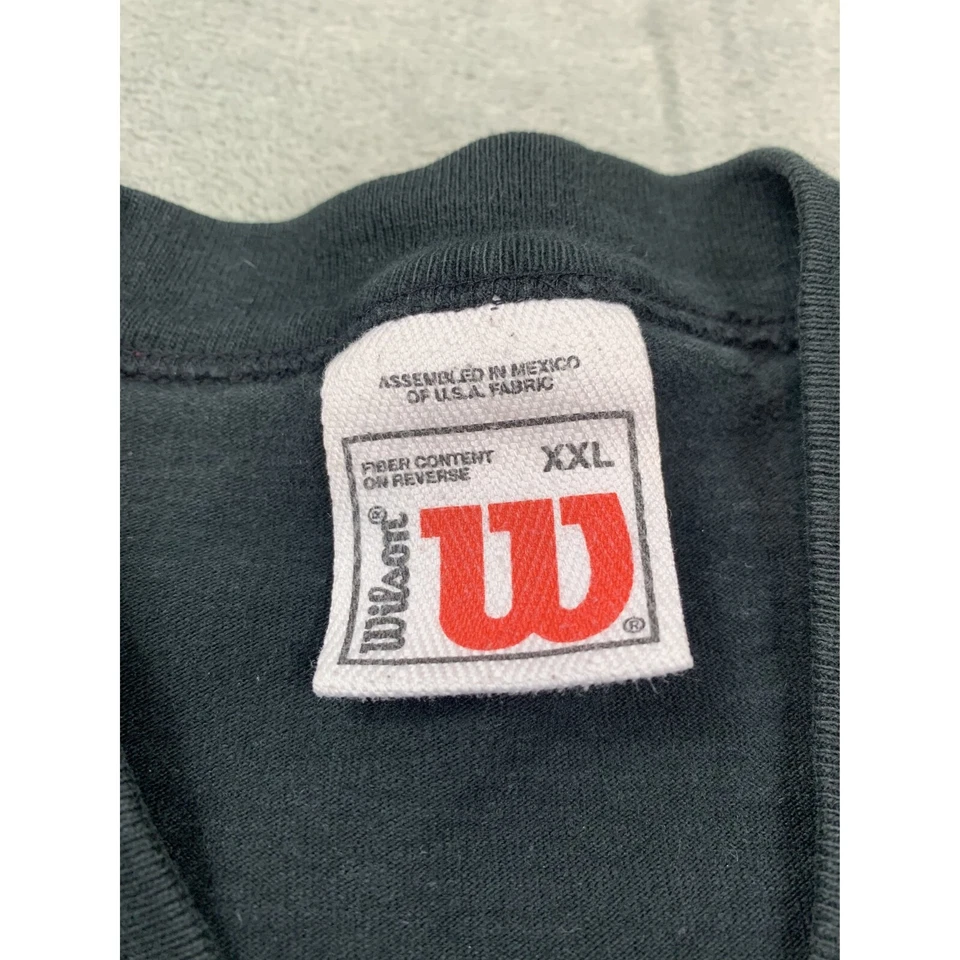 Camisa Wilson De Colección Hombres XXL Negra Propiedad De Gráfico Manga Larga Grunge Atleta Foto 3 de 4