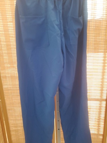 Flex Core Womens Scrub Pants Size XL Blue Drawstring Eight Way Stretch Pockets - Picture 11 of 12