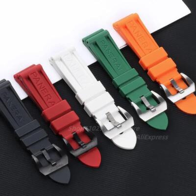 Watch Replacement Strap 24mm Rubber Watchband for Panerai Sport Smart Geschenke