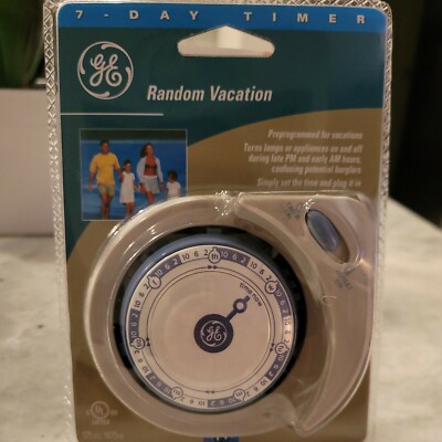 Random Vacation 7 Day Timer GE Household Lamps Appliances Home Security Program
