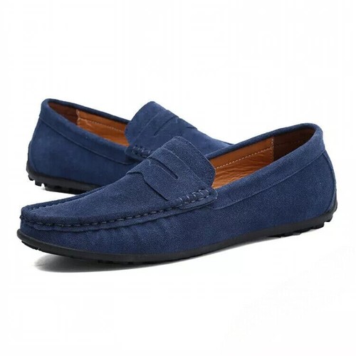 Casual Men's Suede Slip On Loafers Shoes Driving Shoes Moccasin Driving Shoes - Picture 16 of 27