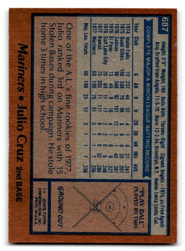 1978 Topps Baseball #501-726 EX/MT to NM You Choose Complete Your Set - Picture 357 of 425