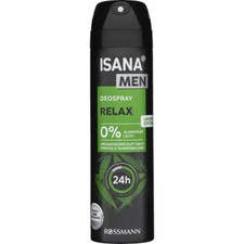 ISANA Men deodorant spray: RELAX 0 Aluminum 150ml /5 fl oz -FREE SHIPPING