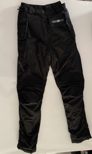 Black Boxer Solid Motorcycle Textile Pants - six-gear