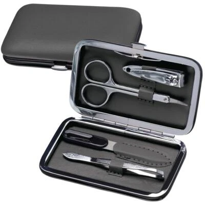 EASY GIFTS Maniküre-Set / 5-teilig / im PVC-Etui mit Metallrahmen