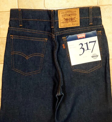 New Vintage 1987 317 Levis 20517-217 Bootcut Jeans, 28W 36L Orange