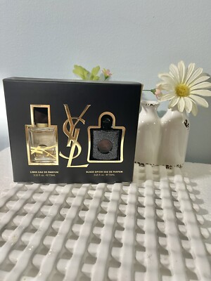 YSL BLACK OPIUM & LIBRE EAU DE PARFUM MINI SET-2X 0.25oz/Travel Size