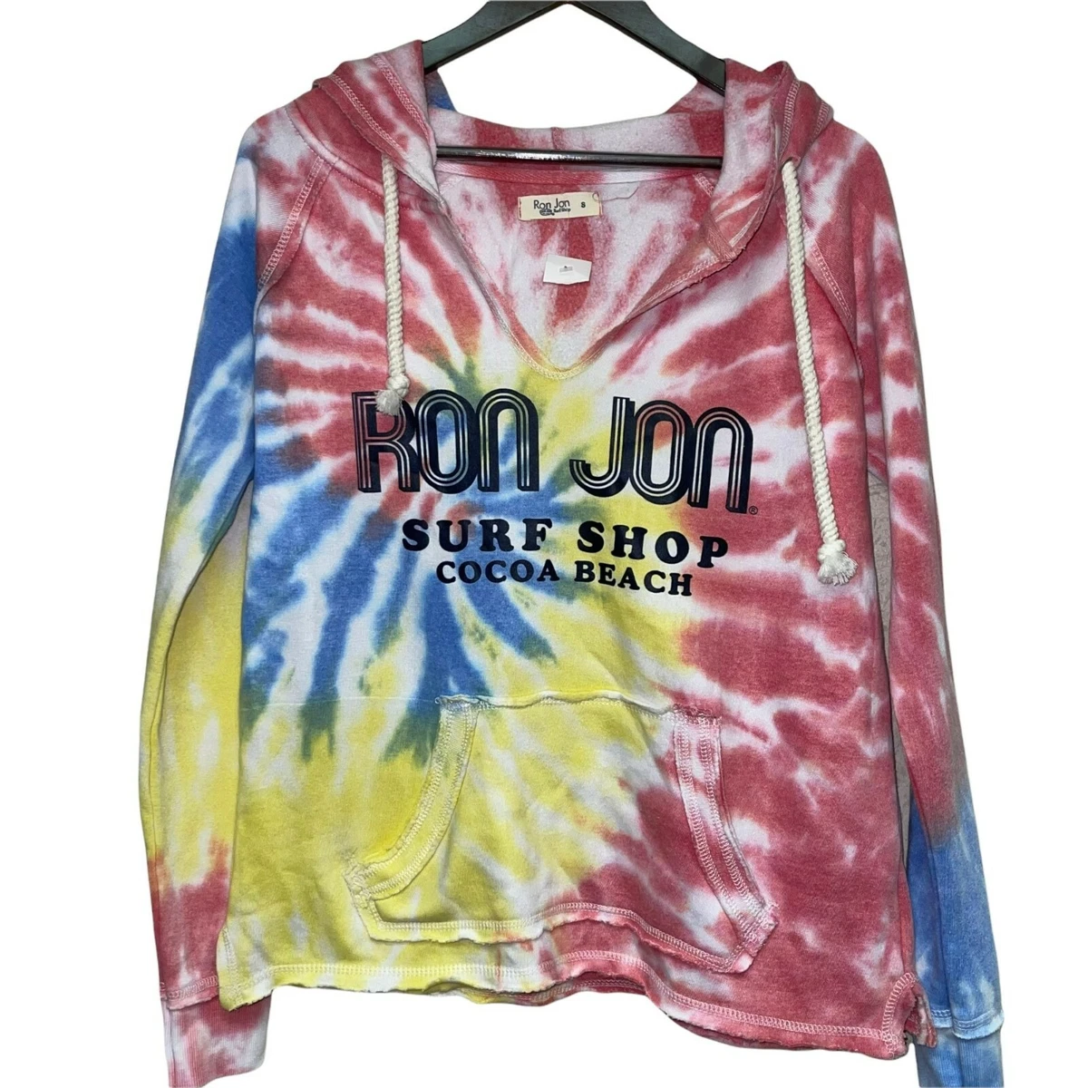 NEW Ron Jon Surf Shop Tie Dye Multi Color Hoodie Sweatshirt