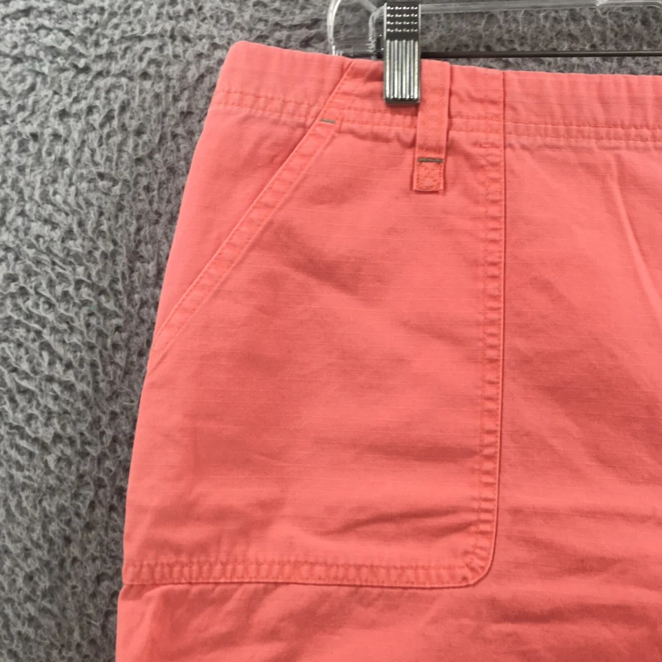 Женские короткие брюки Eddie Bauer Chino 16 однотонные коралловый хлопок высокая посадка на молнии Fly - Изображение 2 из 4