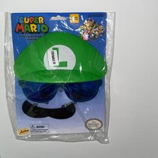 SUN STACHE NINTENDO MARIO BROS LUIGI FUN GLASSES COSTUME SG2462 NEW