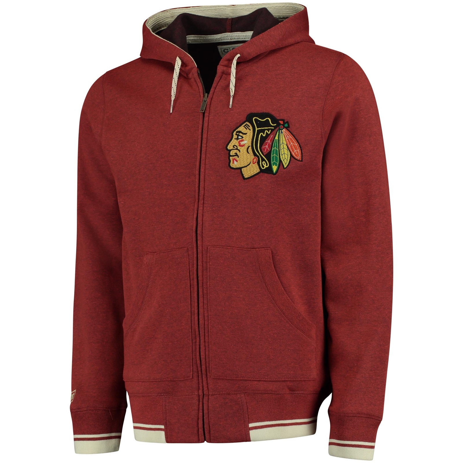 Флисовая толстовка с капюшоном Chicago Blackhawks CCM