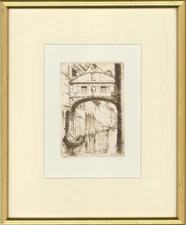 Late 19th Century Etching - The Bridges of Sighs