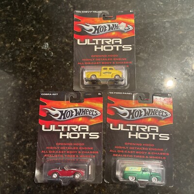 Hot Wheels Ultra Hots  50s Chevy Truck  56 Ford Panel Cobra 427