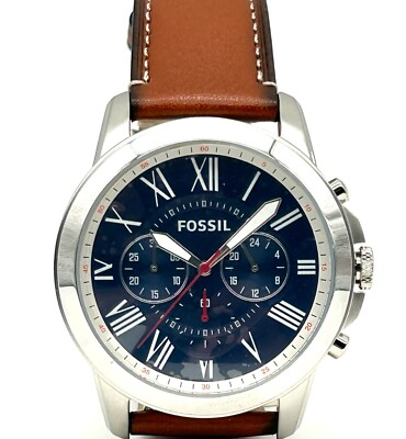 Fossil Chronograph GRANT FS5210 Leder Armbanduhr Uhr Herren