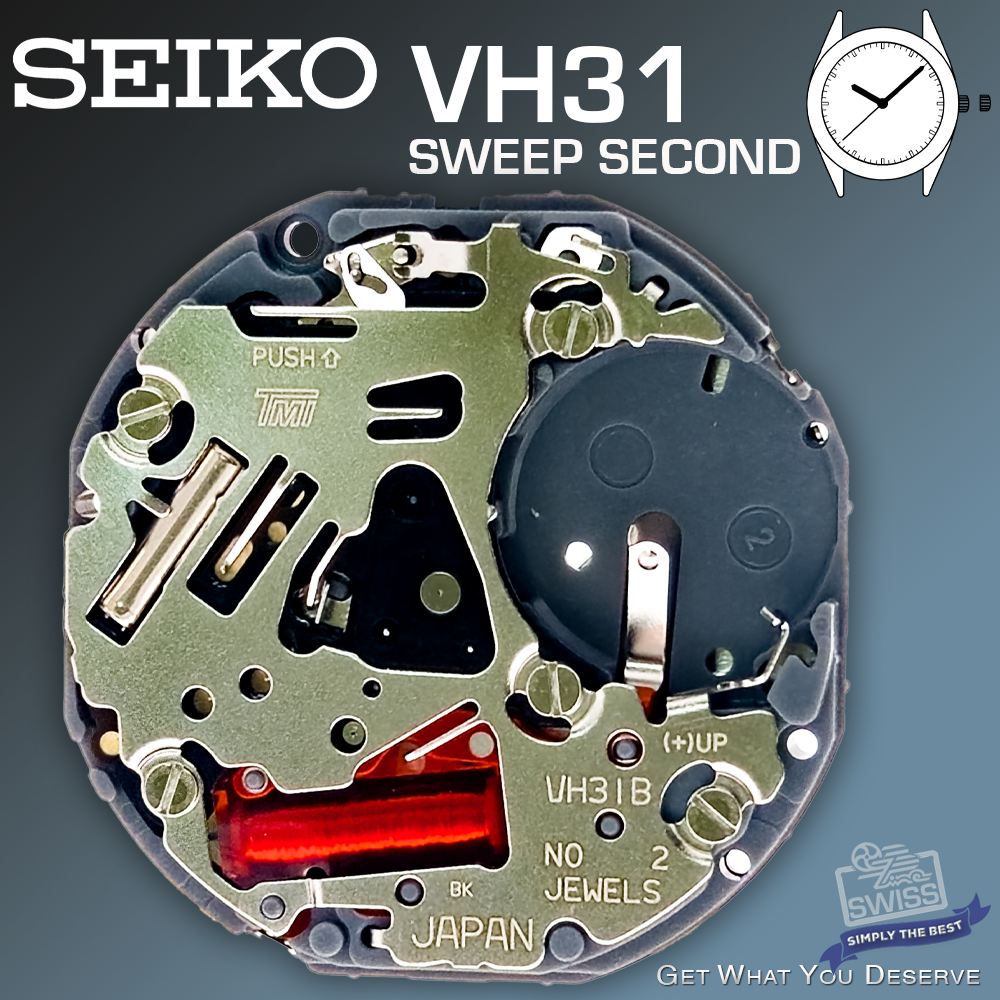 MOVEMENT QUARTZ SEIKO VH31, SWEEP SECOND | eBay