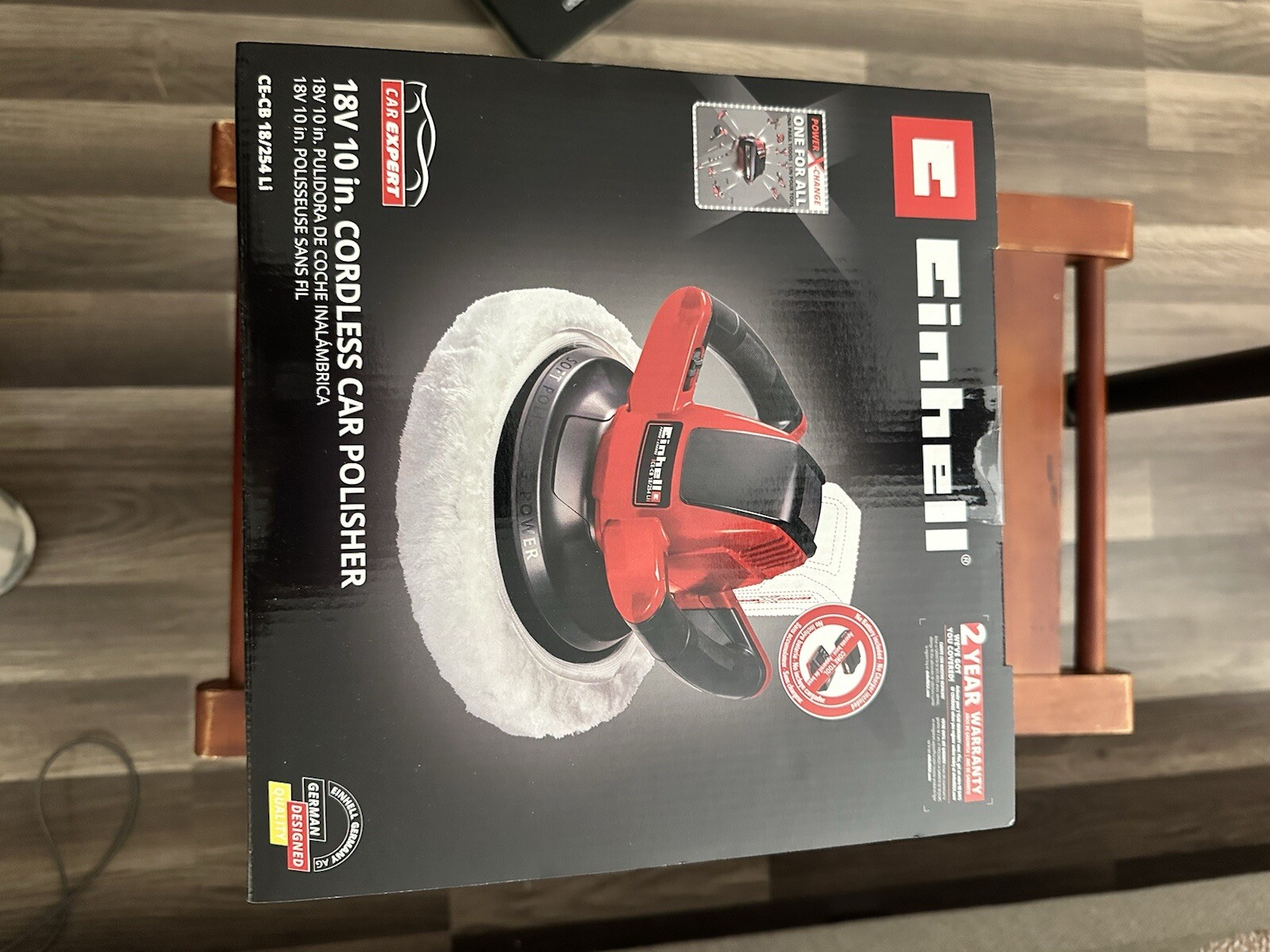 Einhell CE CB Power X-Change 18V Cordless 10 Inch Random Orbit Buffer Polisher 